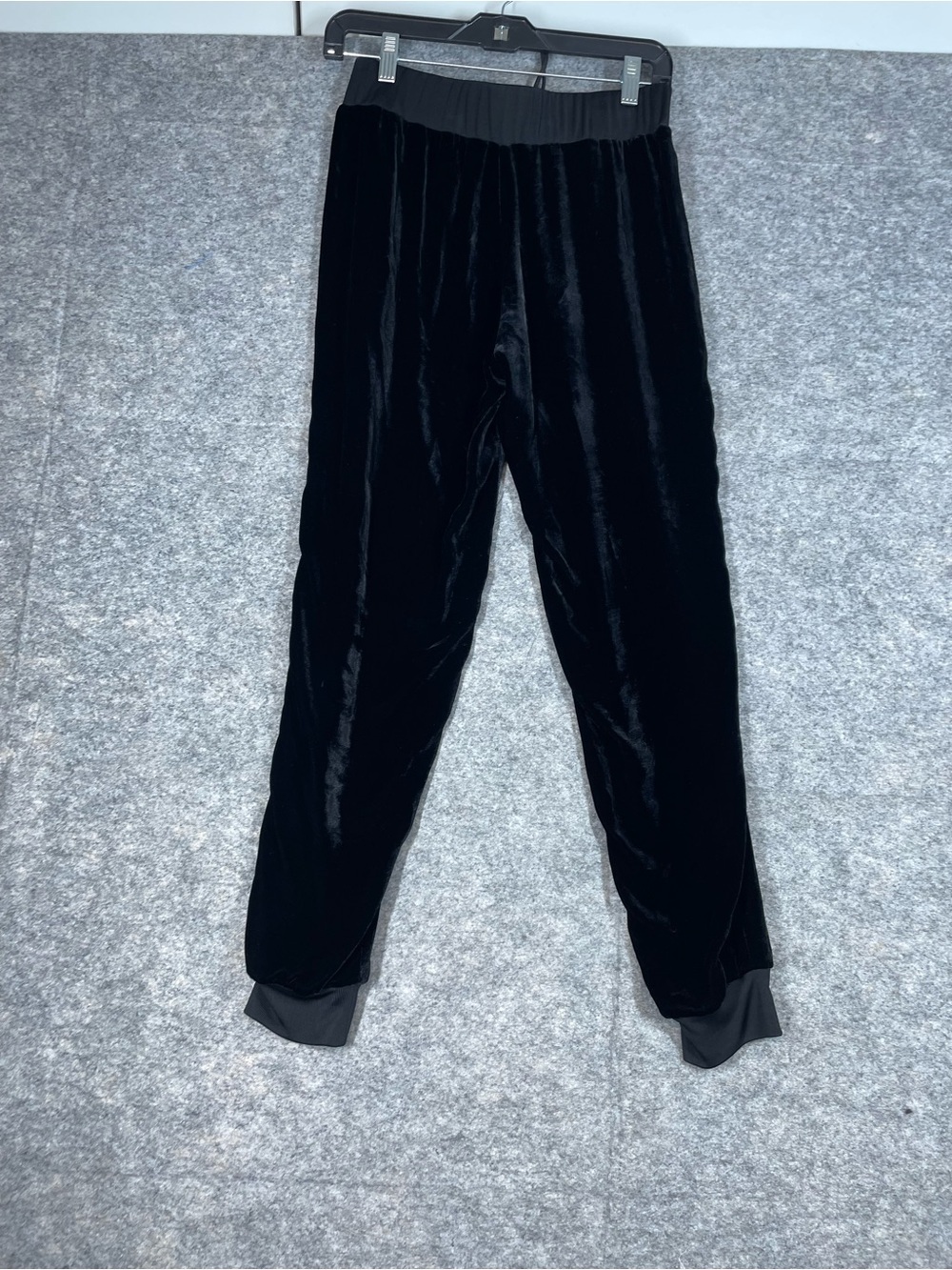 Theory Black Silk Blend Velvet Jogger Pull On Pants Small Luxe Lounge Tapered - Picture 4 of 14